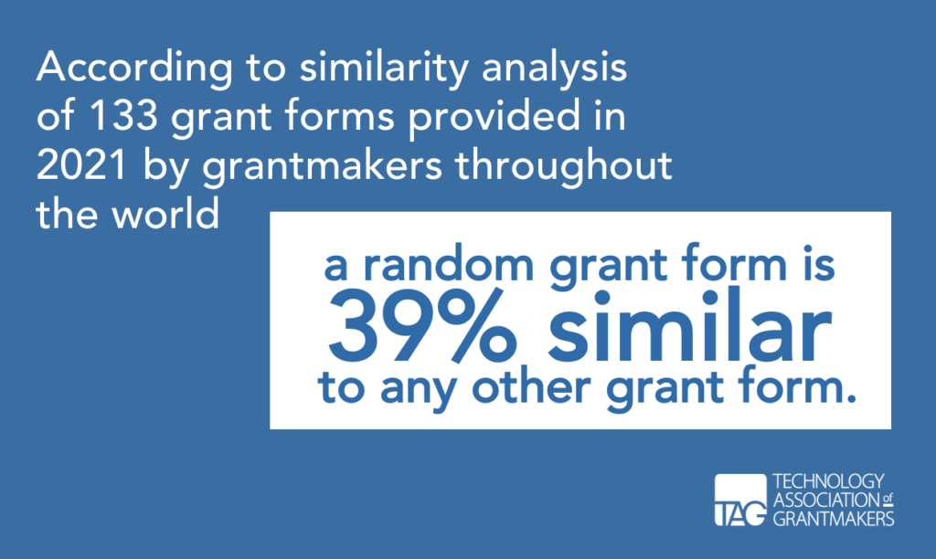 a random grant form is 39% similar to any other grant form