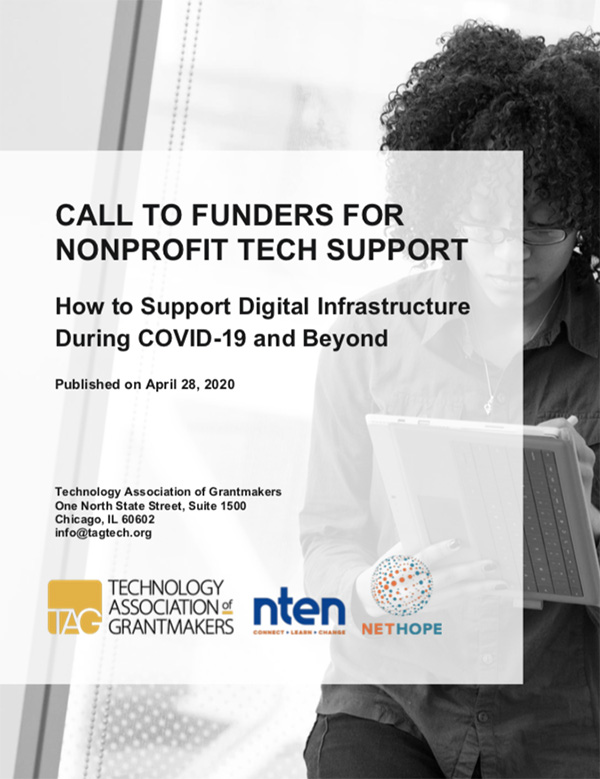 cover page for Nonprofit Tech Support During COVID-19