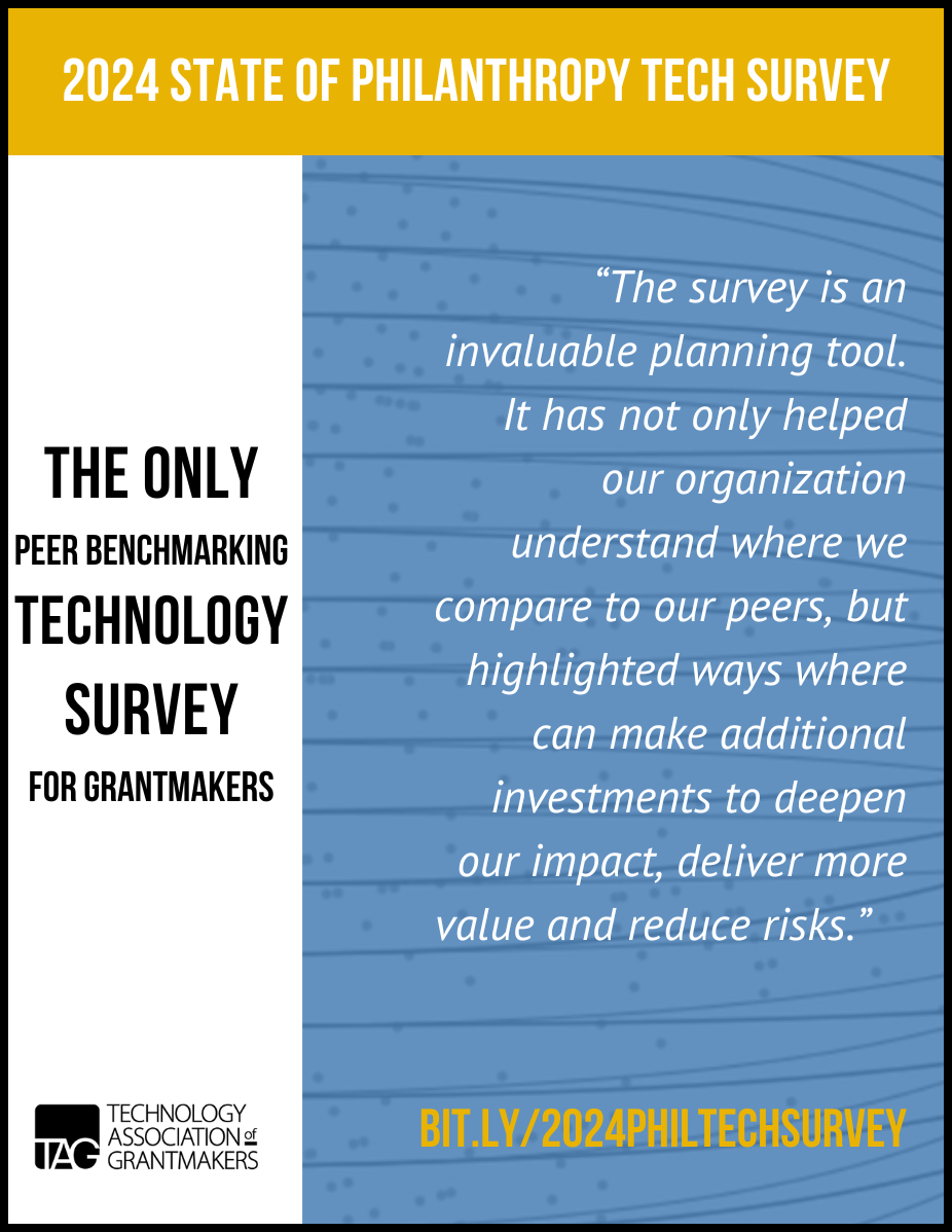 This comprehensive survey focused on technology in philanthropy offers valuable insights.